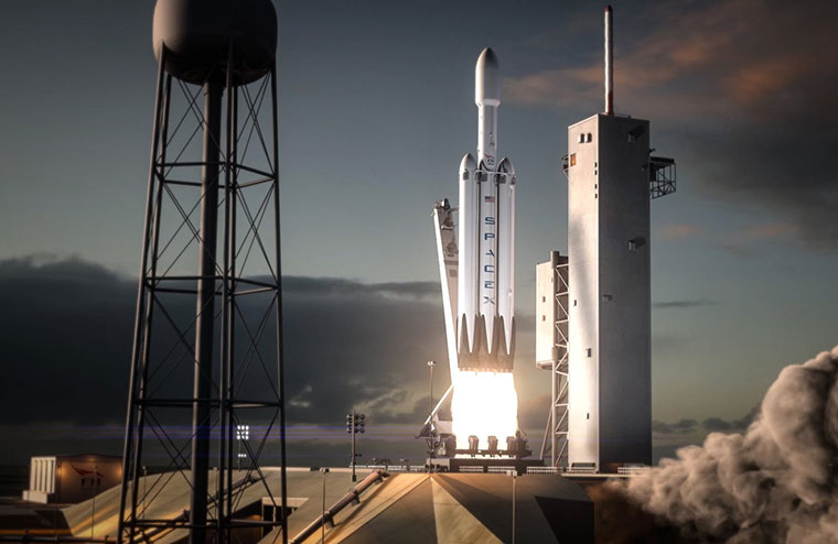 Falcon Heavy – анимированный запуск