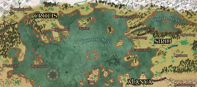 Карта мира Gunmetal Gods
